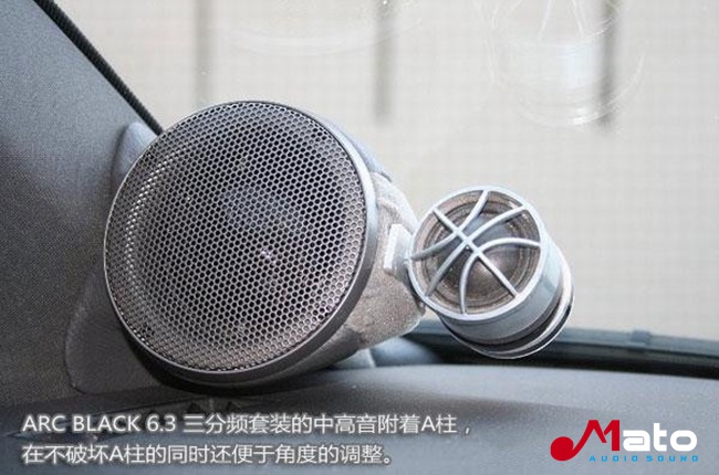 奥迪S4音响改装ARC BLACK6.3三分频套装喇叭和ARC签名